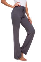 Spodnie dresowe damskie do jogi luźne szerokie nogawki modal szare XXL