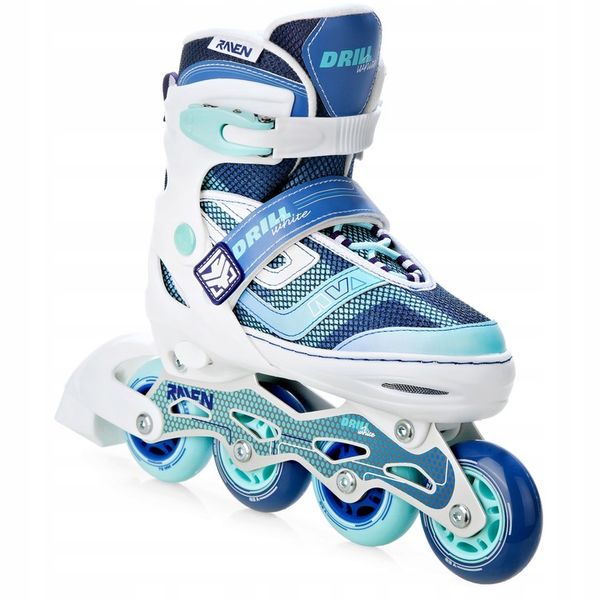 Rolki Regulowane RAVEN Drill White/Mint 38-42 zdjęcie 5