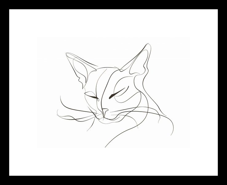 Plakat 18x13cm Linijny Kot zdjęcie 3