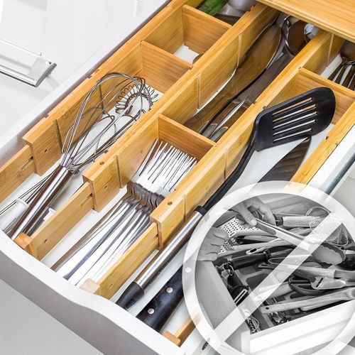 4x BAMBUSOWY ORGANIZER DO SZUFLADY SEPARATOR PRZEGRÓDKA Z 9 na Arena.pl