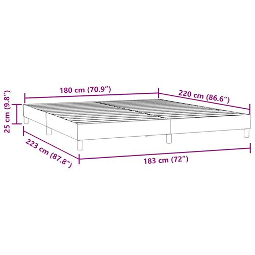 Łóżko Box Spring bez materaca Czarne 180x220 cm Aksamit na Arena.pl