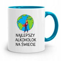 Dla Alkoholika Pijaka Kubek Błękitny Na Prezent Z Nadrukiem Ze Zdjęciem