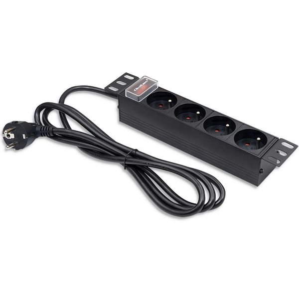 Qoltec Aluminiowa Listwa zasilająca PDU do RACK 10''1U 16A 4xFRENCH zdjęcie 8
