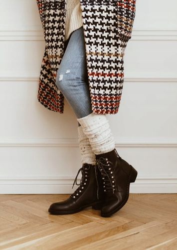 Getry z wełną, ciepłe ocieplacze w warkocze, BEŻ na Arena.pl