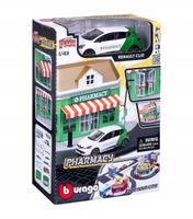 2X MIASTO BBURAGO Apteka + RENAULT CLIO 1:43