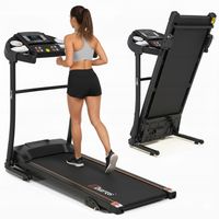 Bieżnia 12km/H elektryczna z uchwytem na bidon tablet pas 40cm 110kg