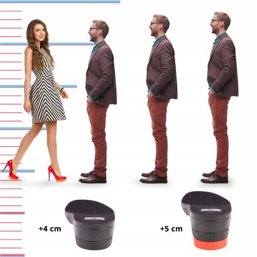 PODWYŻSZAJĄCE WKŁADKI do butów korekcja wzrostu dodają 5 cm 39-44 na Arena.pl