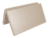 Materac dwuczęściowy z rzepami UNDERFIT 130 x 120 x 10 cm miękki beżowy