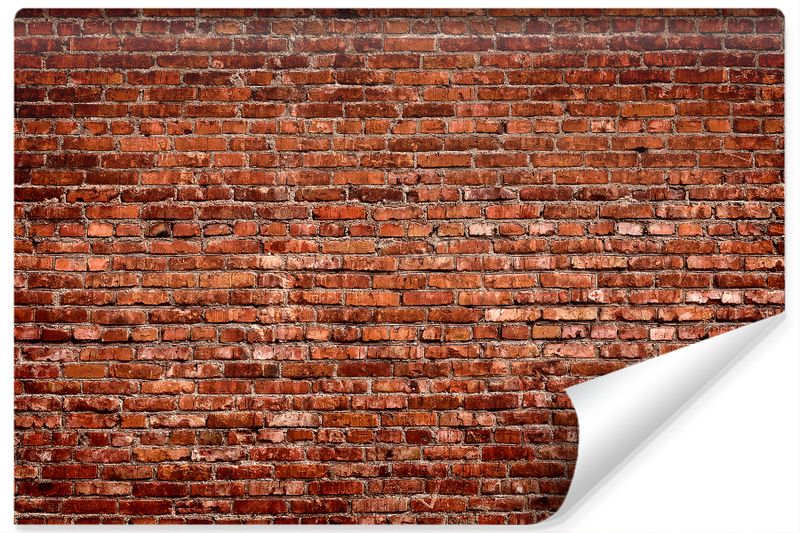 Fototapeta Czerwony Mur CEGŁA Efekt 3D 90cm x 60cm zdjęcie 1