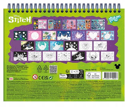 WKLEJANIE PO NUMERACH LILO STITCH WKLEJANKA KOLOROWANKA DLA DZIECI STICH na Arena.pl