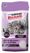 Chłonny żwirek dla kota o działaniu uspokajającym - Super Benek Lawenda 25L