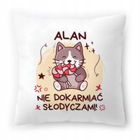 Poduszka Dla Alana Na Urodziny Ze Zdjęciem Na Prezent Biała 40X40 Cm
