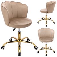 Fotel biurowy NULA obrotowy krzesło ergonomiczne MUSZELKA welurowy JUMIhome
