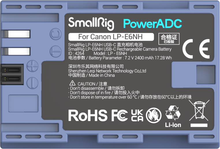 Smallrig 4264 - akumulator do aparatu LP-E6NH USB-C zdjęcie 7