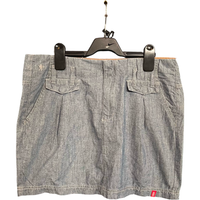 Spódnica Mini Bawełniana Krótka Stylowa Wygodna Szara Rozmiar 40