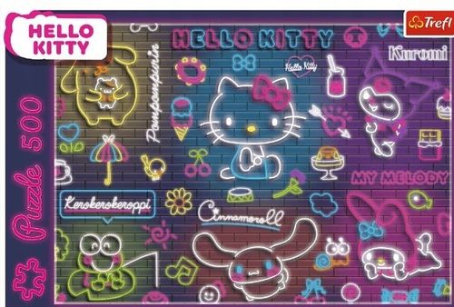 PUZZLE 500 NEON HELLO KITTY 37523 na Arena.pl