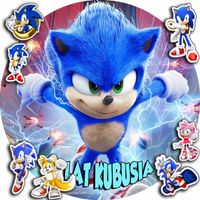 OPŁATEK NA TORT 30CM - SONIC SONIK BAJKA + IMIĘ + GRATIS! 24CM 26CM