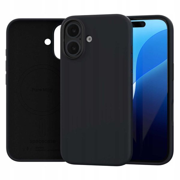 Spacecase Pure Mag Iphone 16 Black zdjęcie 4