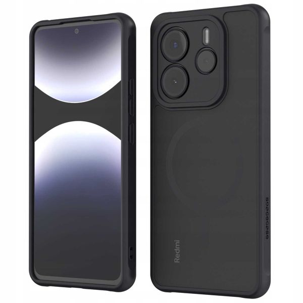 Spacecase Hybrid Mag Xiaomi Redmi Note 14 5G Black zdjęcie 3