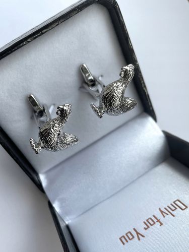 Spinki do mankietów EXC KURA Kurka Nioska Znosząca Złote Jaja w białym Etui na Arena.pl