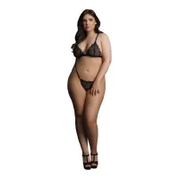 le desir velvet plus size - zestaw bielizny koronkowo-aksamitnej