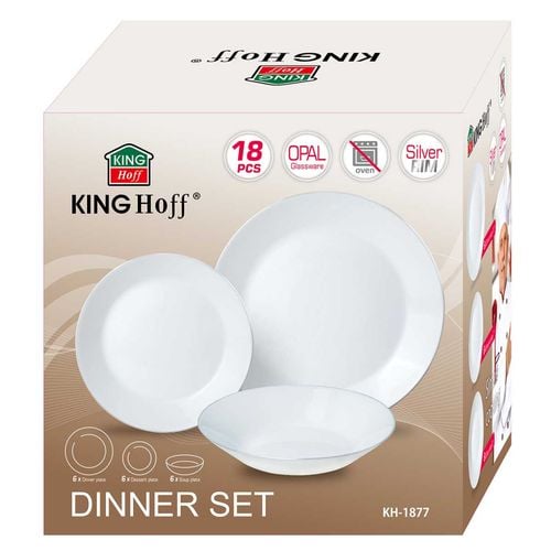 komplet obiadowy opal dla 6 osób 18 elem. kinghoff kh-1877 na Arena.pl