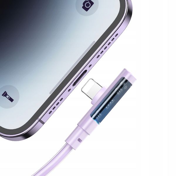 mcdodo kabel kątowy usb lightning płaski 36w do iphone 13 14 zdjęcie 9