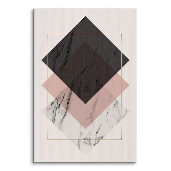 Obraz Na Płótnie Abstrakcja Pastele Marmur Styl Glamour 40cm x 60cm zdjęcie 2