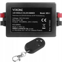 ŚCIEMNIACZ DO LED PILOT RADIOWY RF 12V-24V 8A 96W