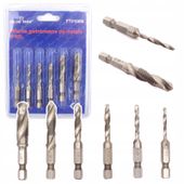 WIERTŁA GWINTUJĄCE HSS M3 - M10 GWINTOWNIKI 6 SZT