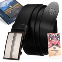 elegancki, skórzany pasek męski z automatyczną klamrą - peterson 100