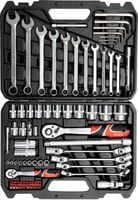zestaw narzędziowy 1/2'' 1/4'' 77 części l - yt-38781