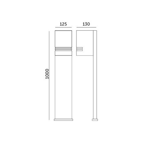 Lampa do ogrodu MICASA2 czarna na Arena.pl