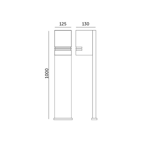 Lampa do ogrodu MICASA2 czarna zdjęcie 9