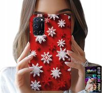 ETUI DO OPPO A52 - PŁATKI ŚNIEGU, ŚNIEG, GWIAZDKI, ŚWIĘTA
