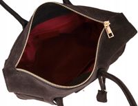 Torebka Włoska CZEKOLADOWA Kuferek SKÓRA ZAMSZ NATURALNY Vera Pelle+pasek