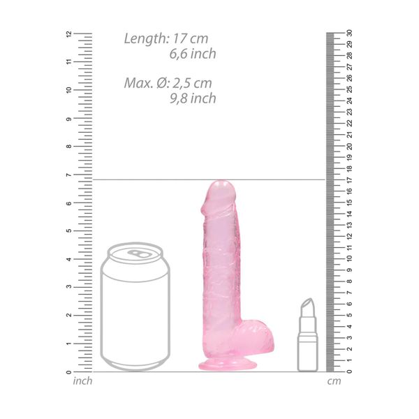 Realistic Dildo With Balls - 15 Cm zdjęcie 6
