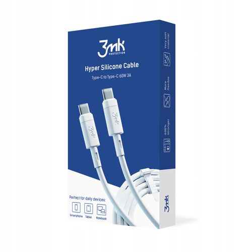 Kabel USB-C 3mk Hyper Silicone Cable 60W 3A 1m na Arena.pl