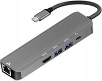 HUB USB-C 5W1 HDMI 4K POWER DELIVERY 100W DO LAPTOPA