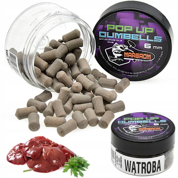 Dumbells POP UP 6 mm Margrom WĄTROBA przynęta Method Feeder zdjęcie 1