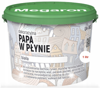 MEGARON PAPA W PŁYNIE BIAŁA WODOODPORNA NA DACH Z DACHÓWKI BLACHY PAPY 1L
