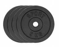 Obciążenie żeliwne 4x5kg talerz 30mm ZESTAW 20kg krążek do hantli sztangi