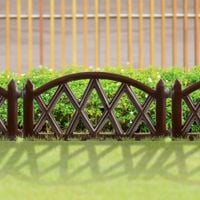 6x Płotek OGRODOWY brązowy border palisada obrzeże trawnikowe 300 cm