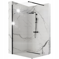 Ścianka Prysznicowa AERO INTIMO Black Czarna 120cm