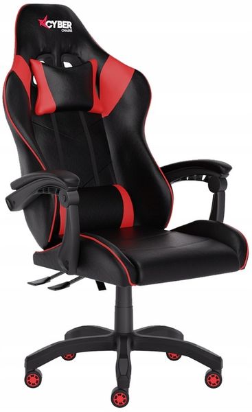 FOTEL GAMINGOWY CYBER CHAIRS X-LOGIC RED - BIUROWY zdjęcie 6