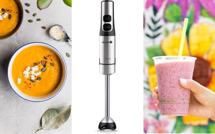 MOCNY BLENDER RĘCZNY ŁUCZNIK JK-1200 OSTRZE TYTAN TURBO KRUSZY LÓD 1200 W zdjęcie 3