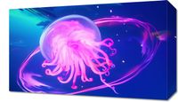 Obraz 50x30cm Neonowa Meduza