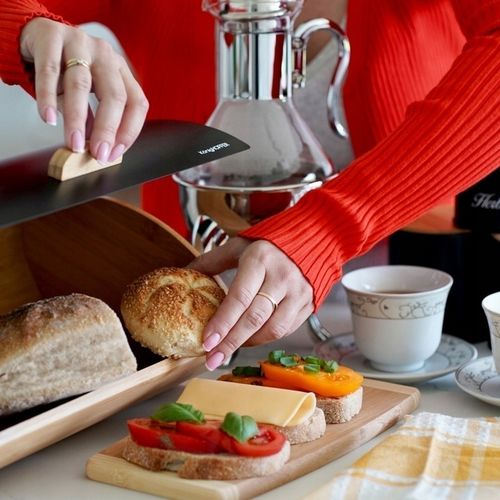 Zestaw CHLEBAK BAMBUSOWY + 3x Puszka KAWA HERBATA CZARNY Konighoffer Cosmic na Arena.pl