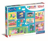 ND17_ZB-140421 Clementoni Puzzle 10w1 Świnka Peppa. Peppa Pig 20271