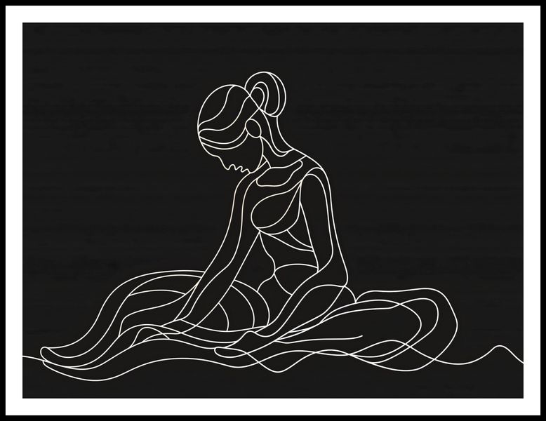 Plakat 100x75cm Pozycja Siedząca zdjęcie 3